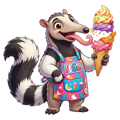 Mascote Itamanduá – Sorveteria Itapolitana Cajuru